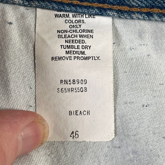 Roundtree & Yorke Denim Shorts Mens 46 Big Blue Jean Loose Fit 5 Pocket 9" NWT - Picture 12 of 13